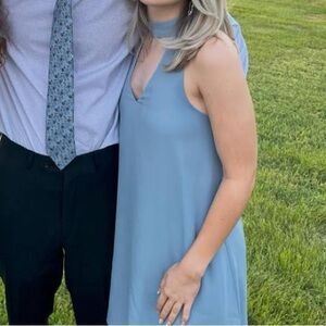 Lulus Blue Halter Mini Dress